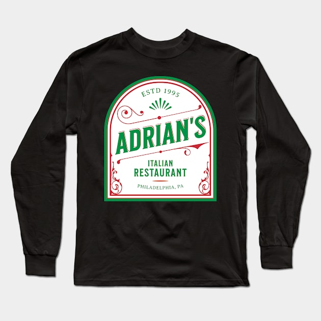 Adrian's Italian Restaurant Long Sleeve T-Shirt by Three Meat Curry